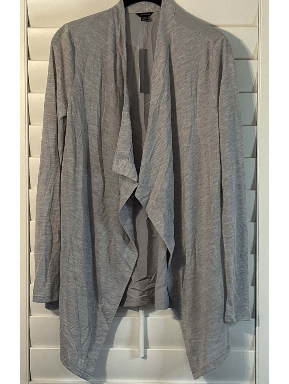 Ann Taylor Longline Open Grey/Lt Green Duster Sweater XXS NWT